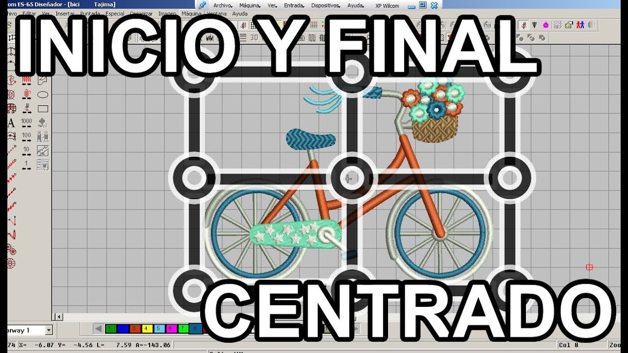 Inicio y final automático (Centrado de diseño) Wilcom - Todo Sobre Bordados