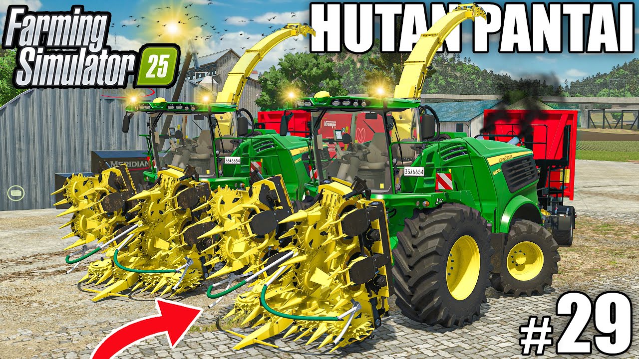 Cutting 1.2 MILLION of MAIZE SILAGE w/ THE BIGGEST HARVESTERS in FS25 | HUTAN PANTAI | Ep29