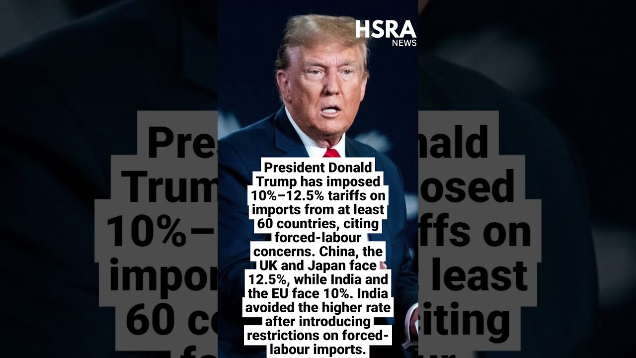 Trump Imposes New Tariffs on India China & UK | India Gets 10% While China Faces 12.5% #shorts #usa