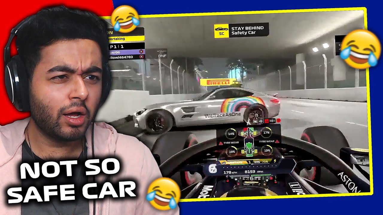 SPINNING OUT & HITTING THE SAFETY CAR ON THE F1 GAME!