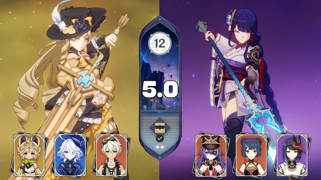 HYPERCARRY NAVIA & HYPER OVERLOAD RAIDEN FULL STAR SPIRAL ABYSS 5.0 | C2 RAIDEN, SHOULD I?