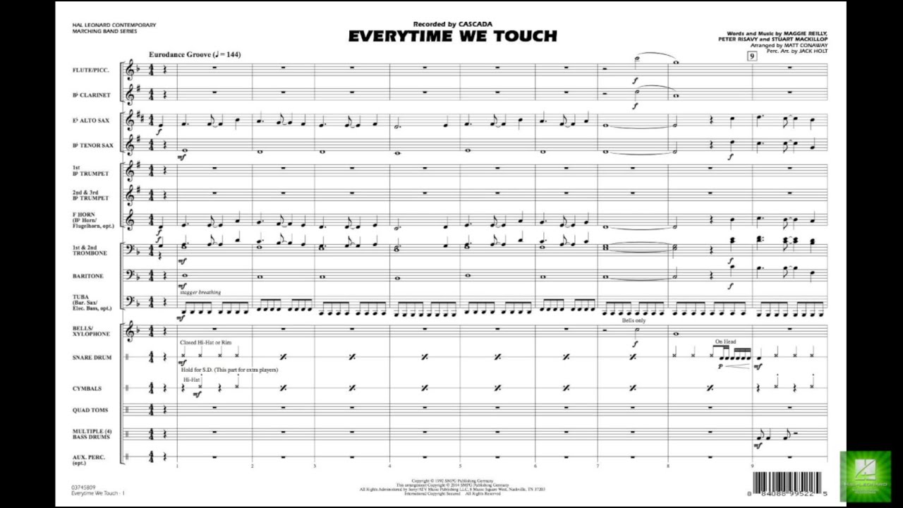 Everytime We Touch arr. Matt Conaway