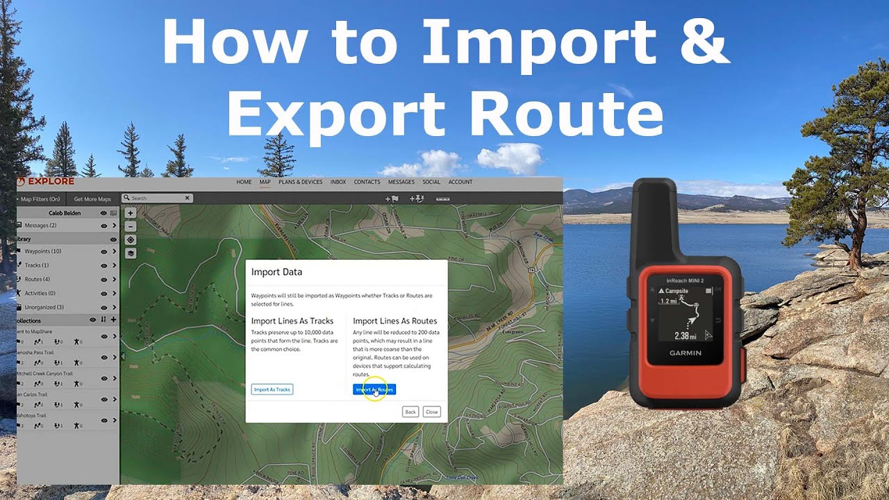 Garmin inReach Earthmate Import & Export Route