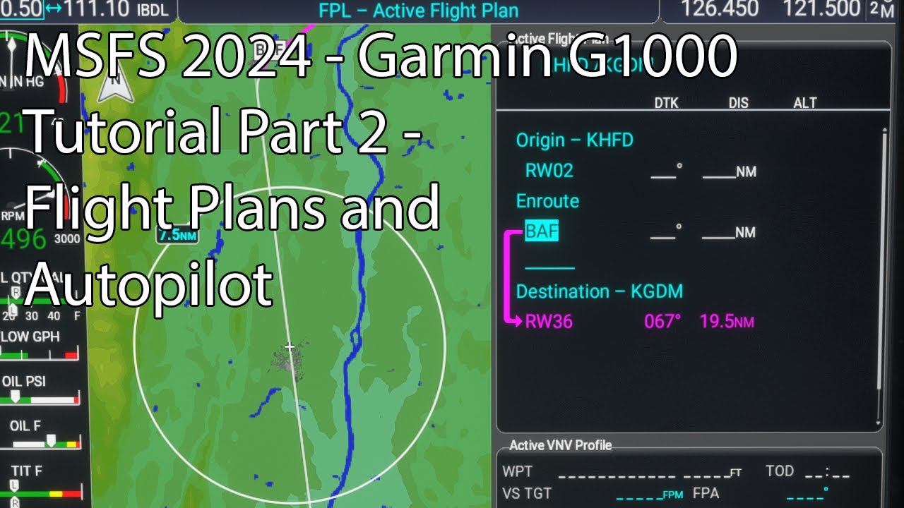 MSFS 2024 - Garmin G1000 Tutorial Part 2 - Flight Plans and Autopilot