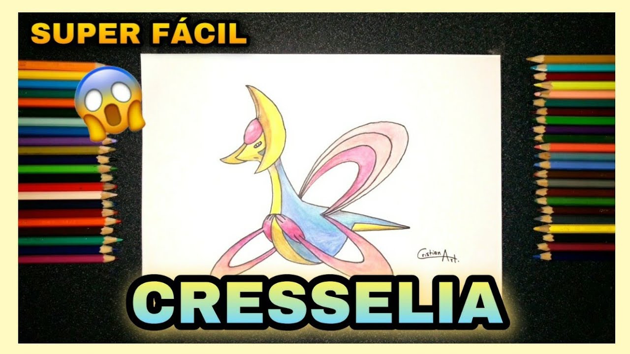 COMO DIBUJAR A CRESSELIA | HOW TO DRAW CRESSELIA | POKEMON LEGENDARIO