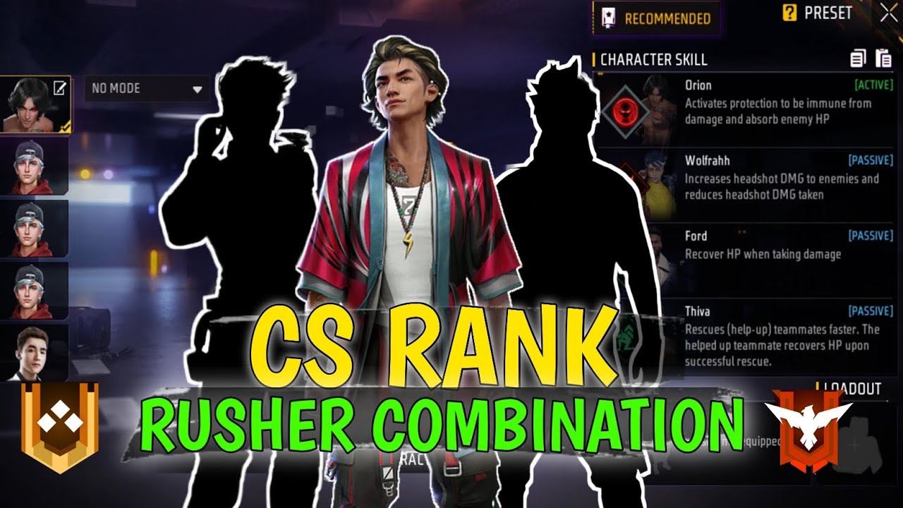 Best Character Skill Combination For CS Rank | Hacker Combo For CS Rank | CS Rank Rusher Combination