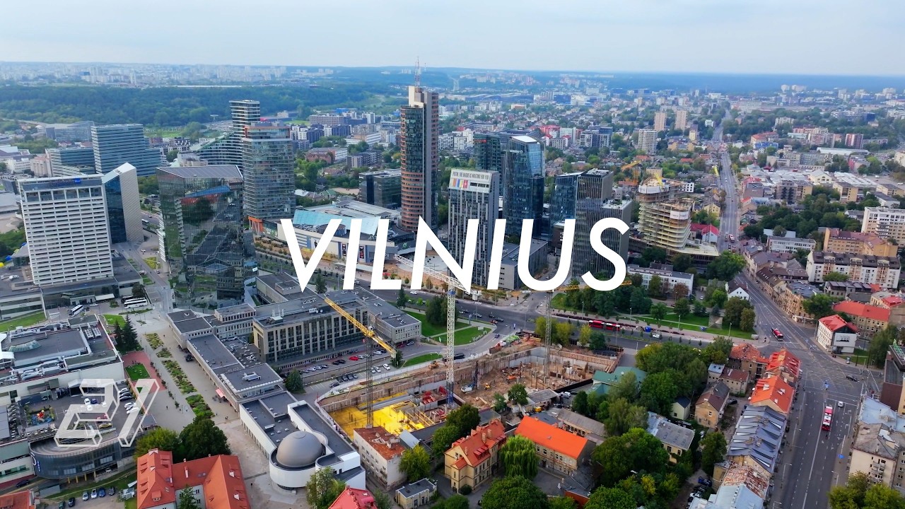Vilnius, Lithuania 🇱🇹 Beautiful City Aerial Views in 4K [LOFI BEATS]