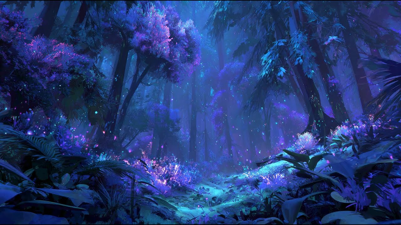 Forest at Night • Calm Sleep Sounds & Gentle Wind (10 Hours)