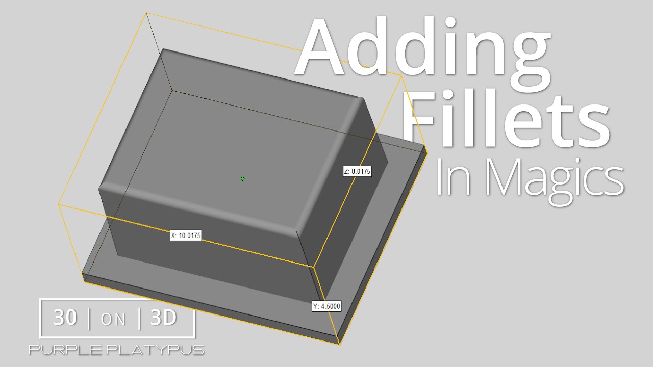 30 on 3D: Adding Fillets To STL Files | Materialise Magics | Purple Platypus