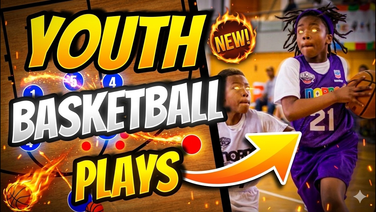 Youth Basketball Plays Against Man Defense