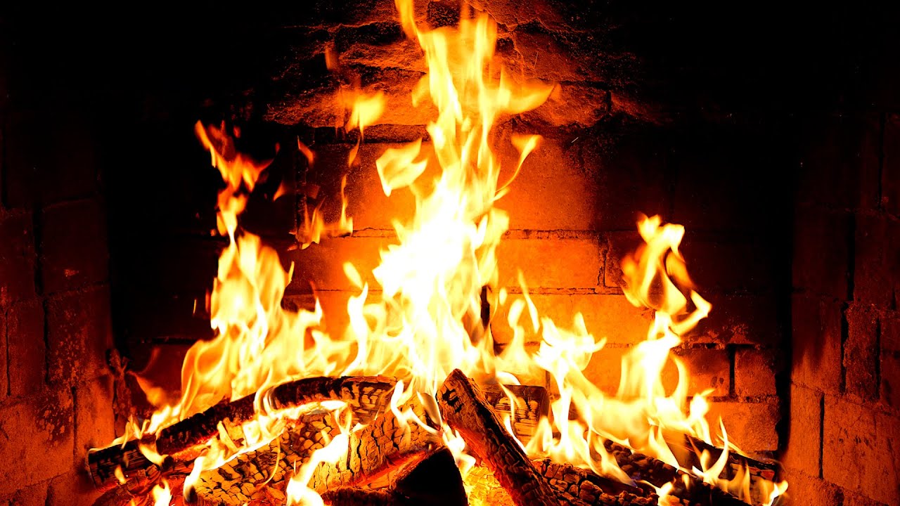 🔥 Fireplace 4K UHD! Fireplace with Crackling Fire Sounds. Fireplace Ambience