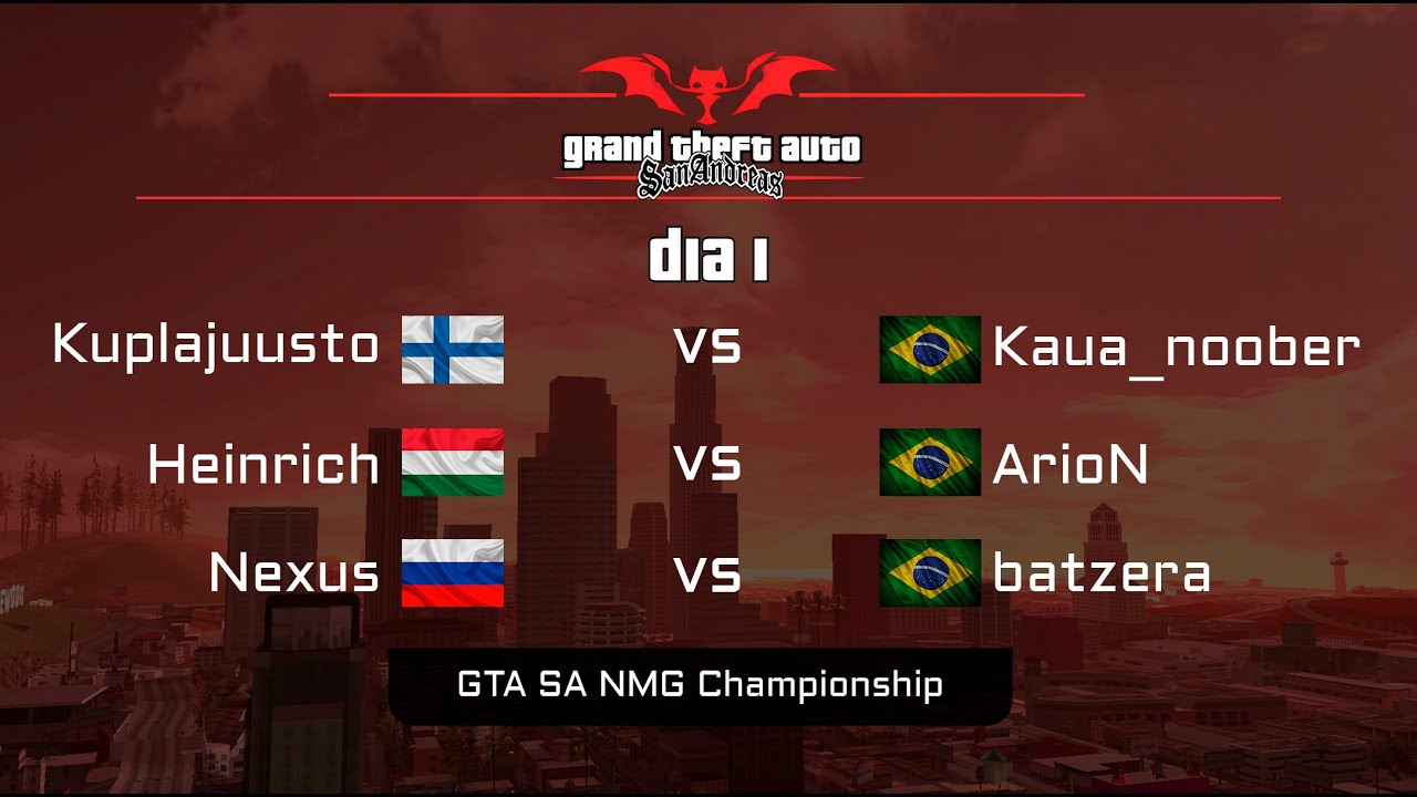 🔴ESTRÉIA DO TORNEIO | GTA SA NMG Championship | DIA 1🔴