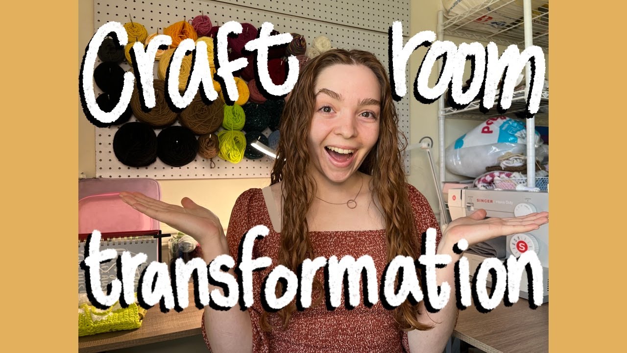 CRAFT ROOM TRANSFORMATION | Moving, Cleaning, & Organizing Vlog | Yarn Wall | Crochet Room