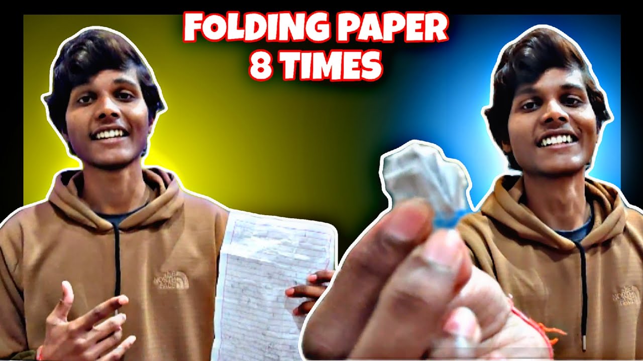 TRYING TO FOLD A PAPER MORE THAN 7 TIMES😯😯🤞...