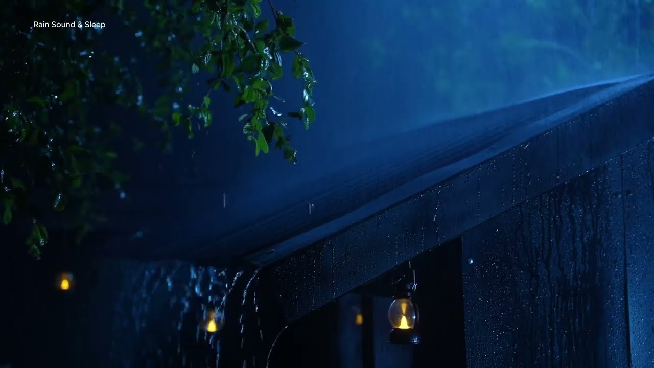 Goodbye Stress to Sleep Soundly with Mighty Tropical Storm, Heavy Rain, Strong Wind & Thunder Sounds