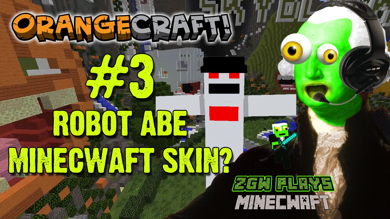 ROBOT ABE POOPS PANTS IN ORANGECRAFT! - Let's Play Annoying Orange Minecraft Server