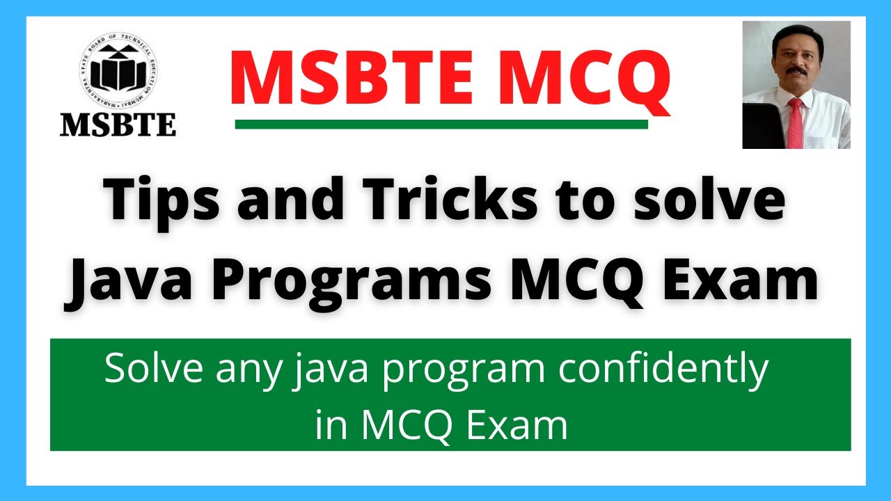 MSBTE Advance Java Tips And Tricks to Solve Programs In MCQ Exam Improve  Confidence  Solve Programs