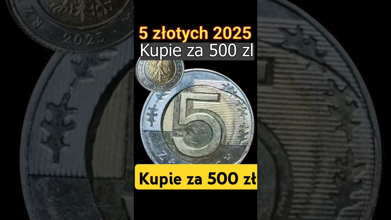 Płace 500 złotych za Monetę 5 złotych 2025 destrukt wywinięty rant. #Numizmatyka #Monety #destrukt