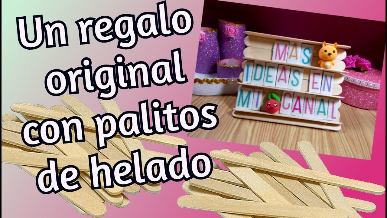 Manualidades con abatelenguas palitos de helado paleta día del maestro 💐 Regalos para Maestras