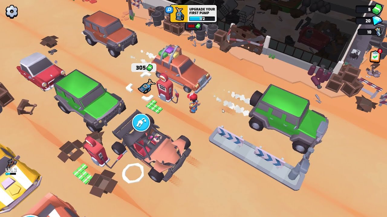 Gas Station: Idle Car Tycoon - Gameplay Walkthrough Part 2 Stickman Idle Gas Station Manager