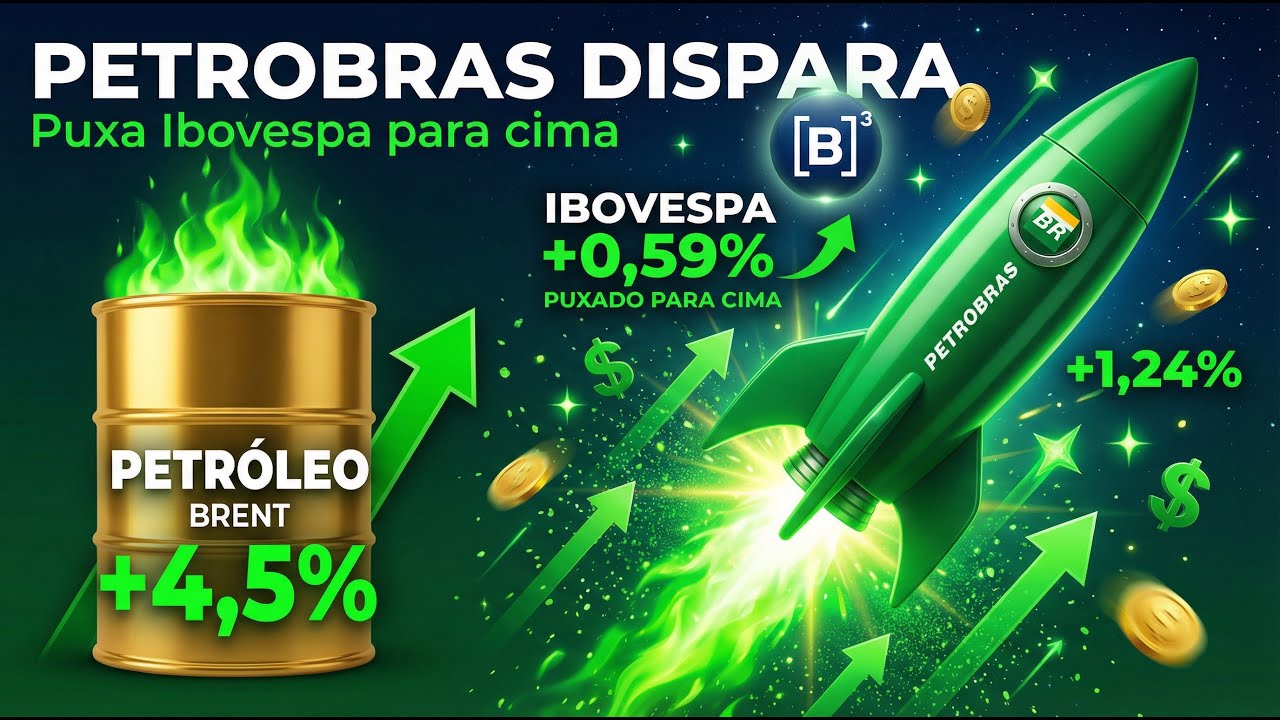 Petróleo dispara, Petrobras sobe e puxa Ibovespa pra cima!