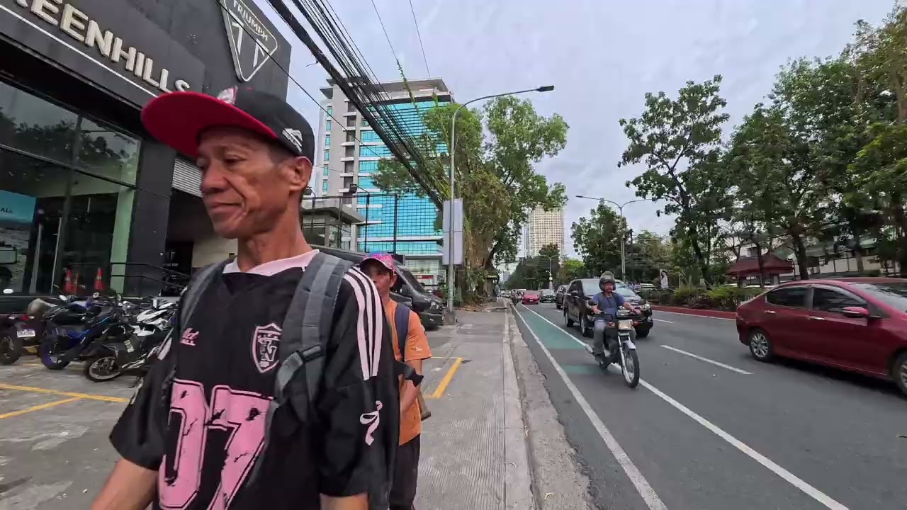 Metro Manila Rush Hour Walk 🇵🇭 Motorcycles, Traffic & Busy Streets (Bonny Serrano → Greenhills)