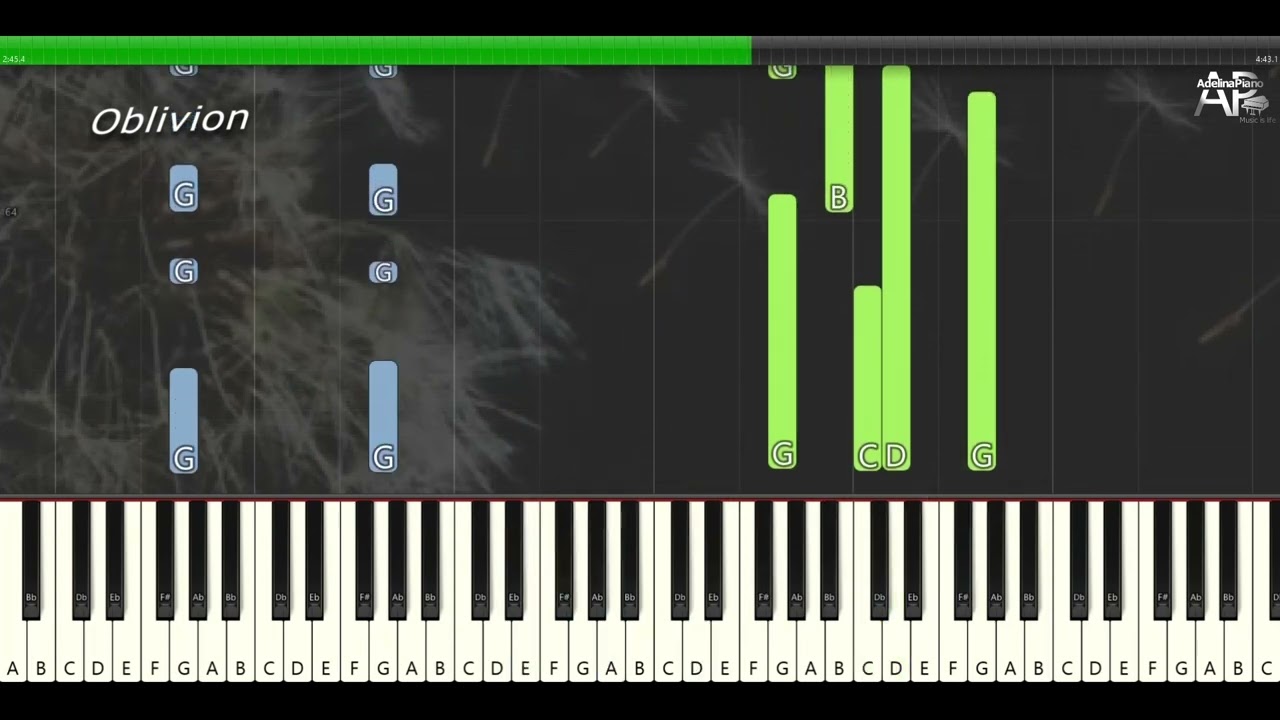 A.Piazzolla - Oblivion | Adelina Piano synthesia tutorial