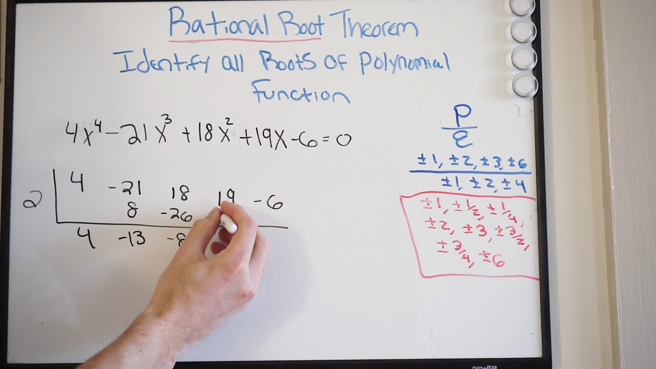 Rational Root Theorem -  Finding the Roots of a Polynomial