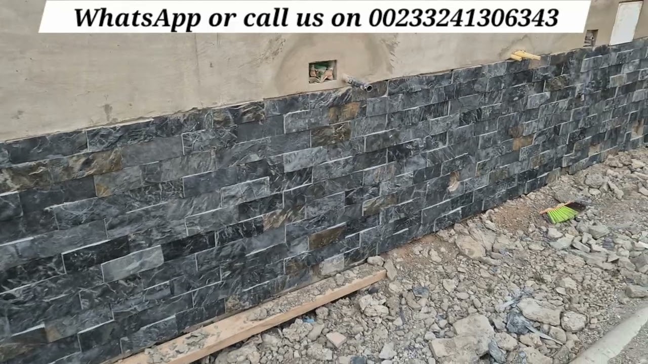 Building in Ghana 🇬🇭 design ur dream home with black marble stones 