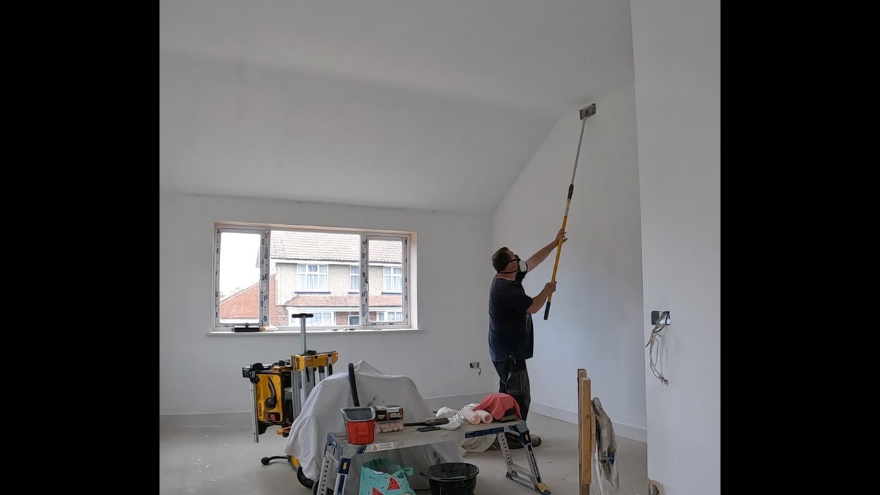 Garden Project part 54. Process for installing architraves and  my process of mist coating walls.