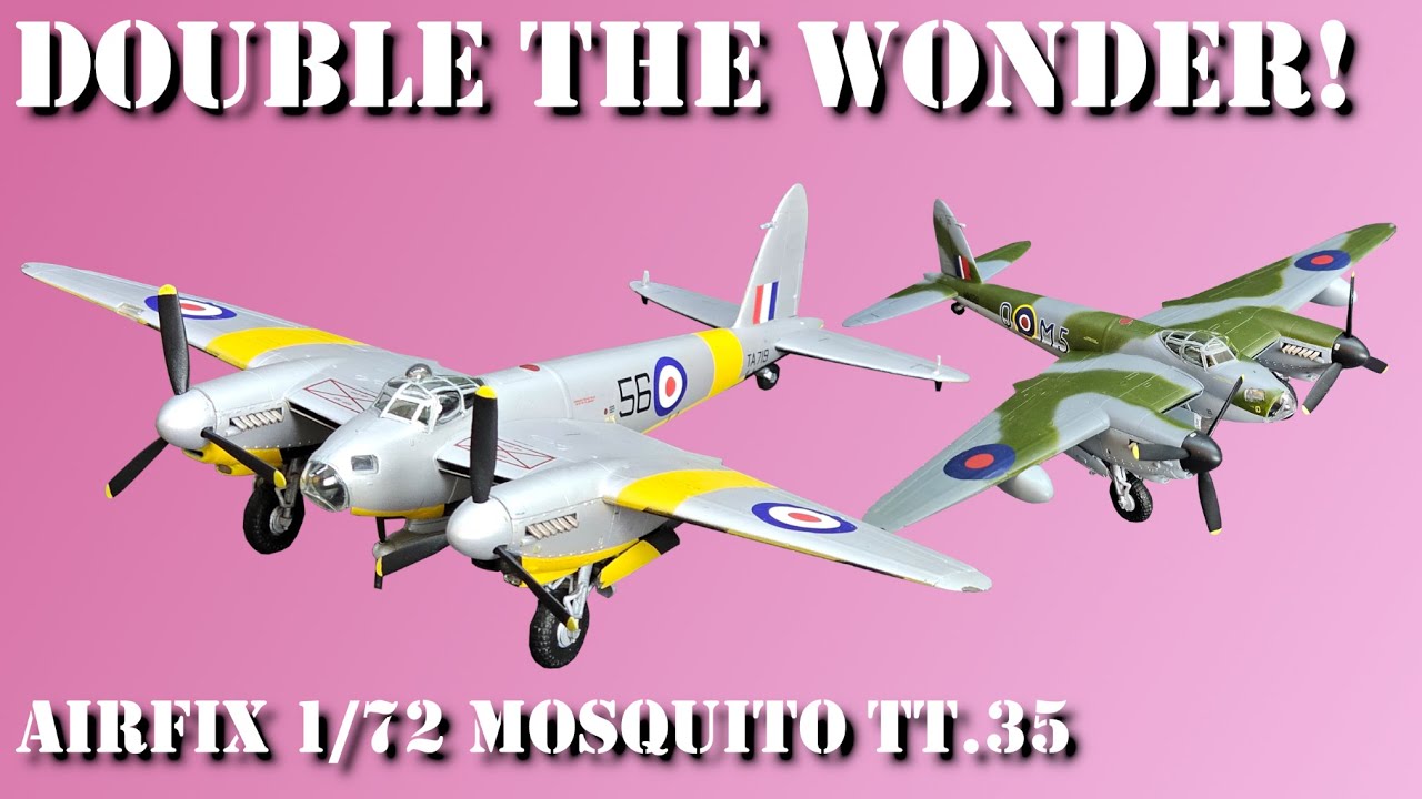 СОВЕРШЕННО НОВЫЙ! Пара деревянных фигурок Airfix 1/72 De Havilland Mosquito B.XVI/B.35/TT.35
