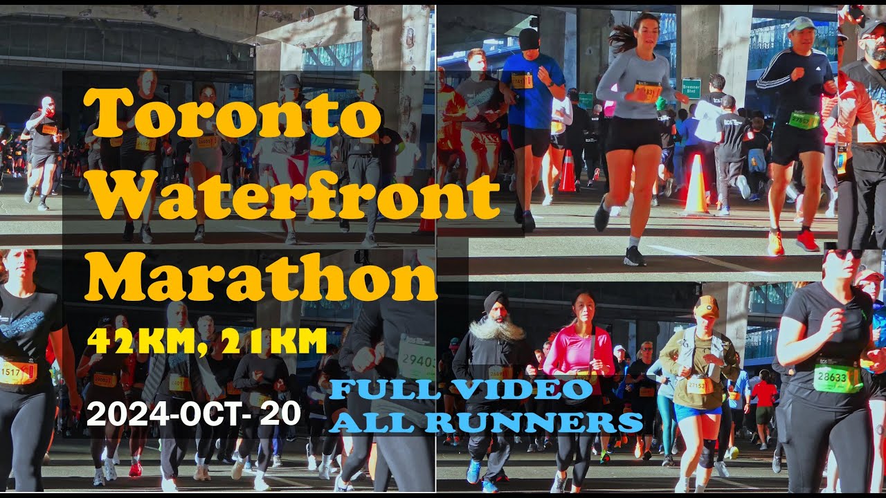 Toronto Waterfront Marathon 2024 Oct 20  (21KM and 42KM) Full clip #toronto #waterfront #marathon