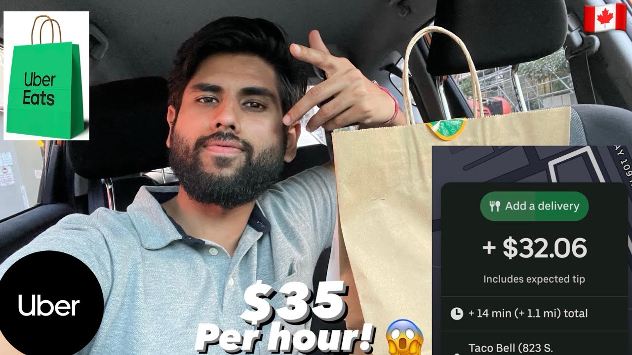 UBER EATS IN CANADA 2024 | 10 Hours Income Revealed 💵 |Best for Part time🥳 #parttimejob #ubercanada