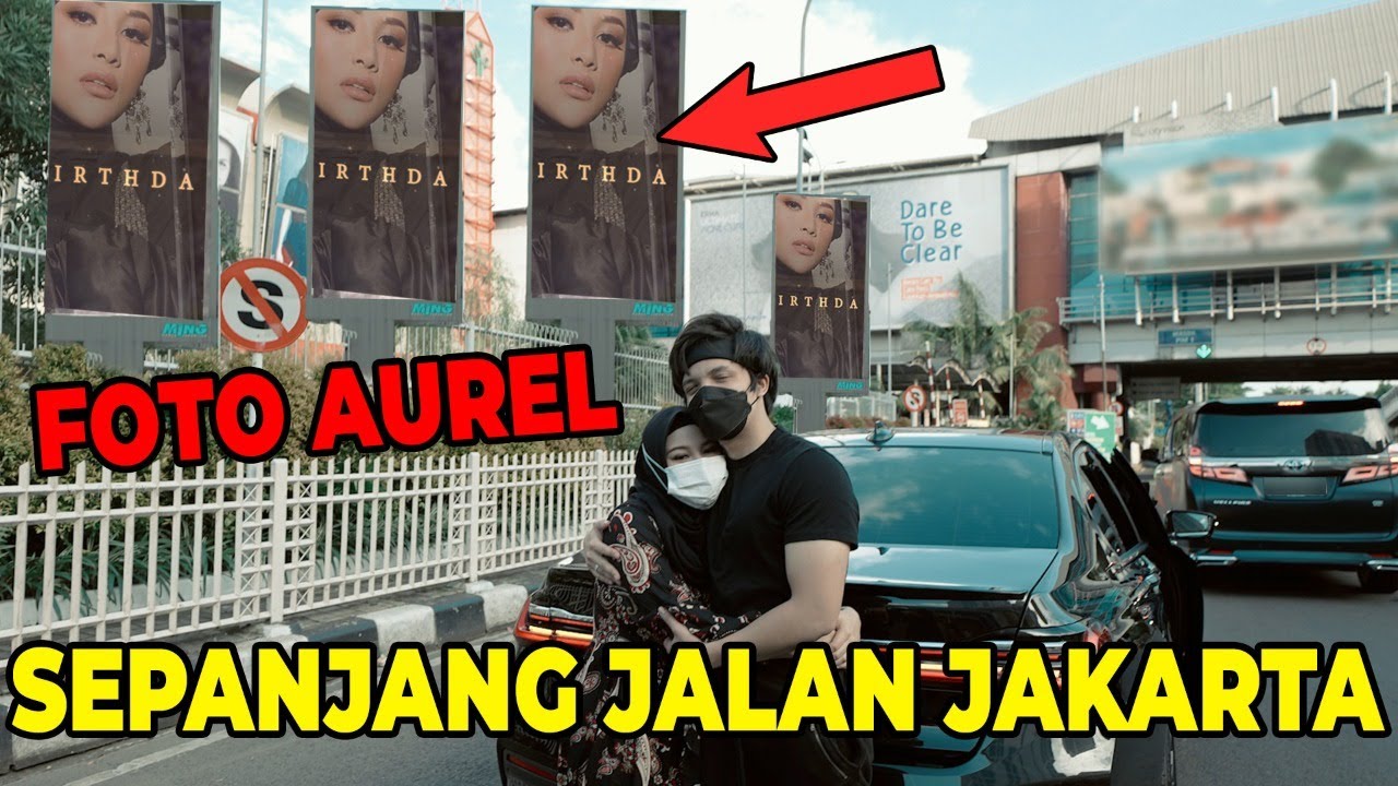 HBD AUREL di semua Billboard di Jakarta! 🖤 Kejutan ATTA untuk Istri