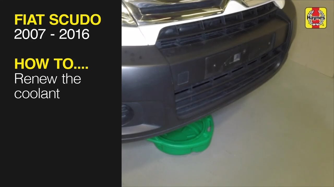 How to replace the coolant on the Fiat Scudo 2007 to 2016