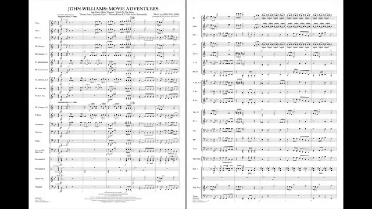 John Williams: Movie Adventures arranged by Michael Sweeney