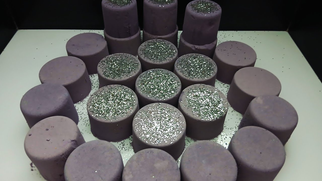ASMR baking soda purple glittery crush relaxing video #asmr #explore #oddlysatisfying 