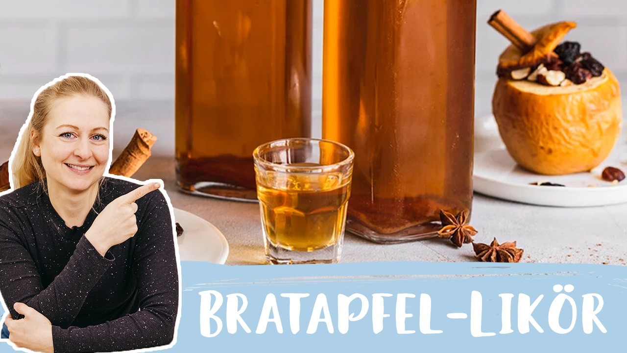 Bratapfel-Likör 🍎🎄| Bratapfel Likör selbstgemacht | Einfach Backen