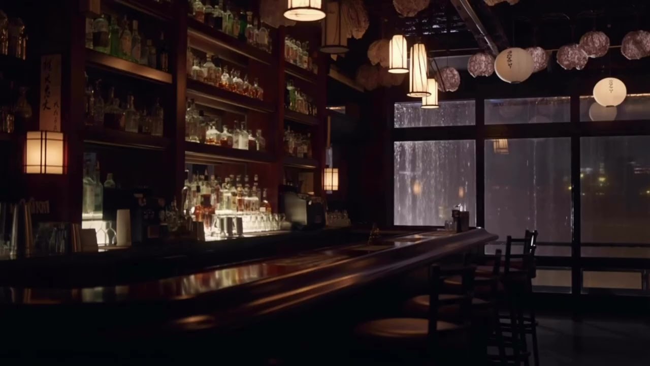 A Night in a Japanese Bar Tokyo 1985  | Relaxing Soundscape ASMR 