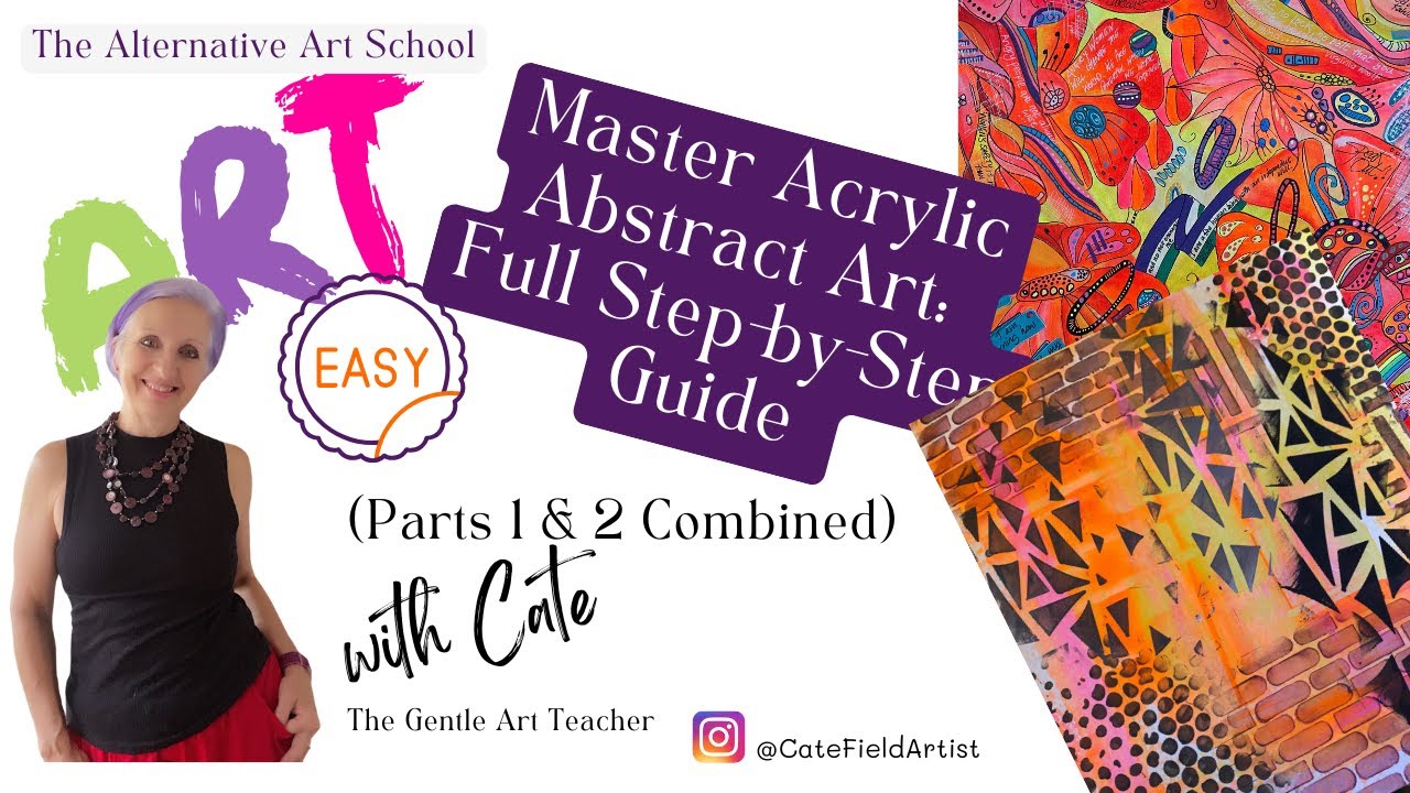 Make Abstract Art like a PRO Simple Acrylic Paint Trick