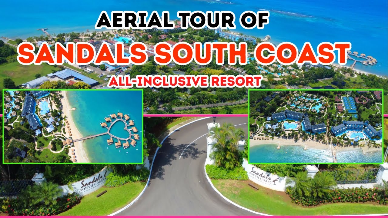 Stunning 4k Aerial tour of Sandals South Coast All-Inclusive Resort 🏖️🌊!