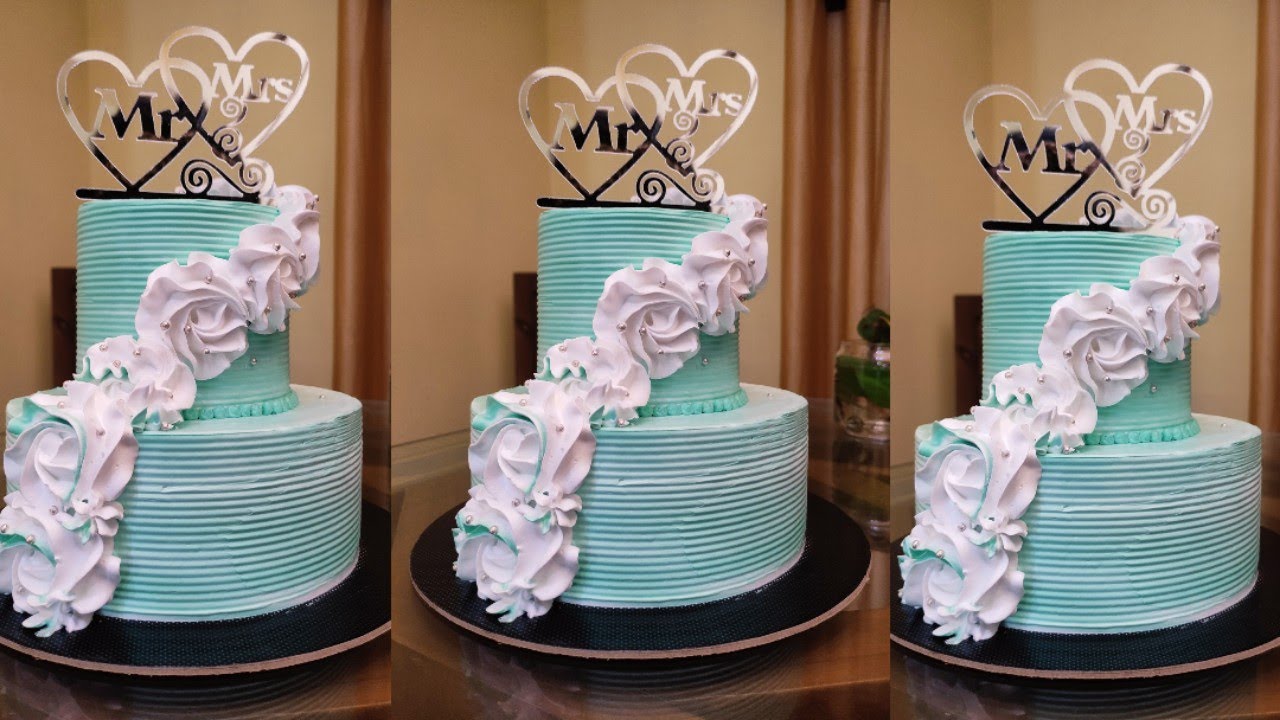 Rosette Two Tier Wedding Cake| At She Bakes