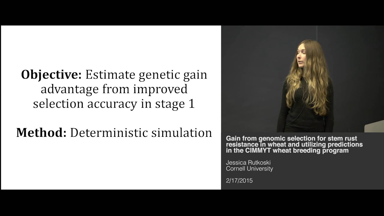 Jessica Rutkoski - Genomic Selection for Rust Resistance in Wheat, Challenges for Mainstreaming GS