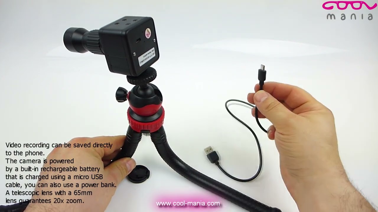 Spy mini camera WiFi IP with 20x ZOOM Telescopic lens up to 200m - (www.cool-mania.com)