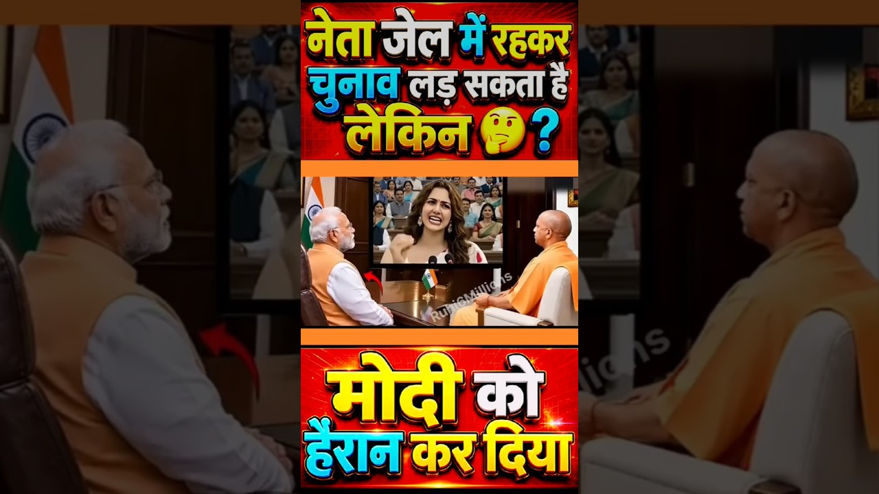 नेता जेल में रहकर चुनाव लड़ सकता है लेकिन🤔?#narendramodi#modi #memes #public #shortfeed #news #video