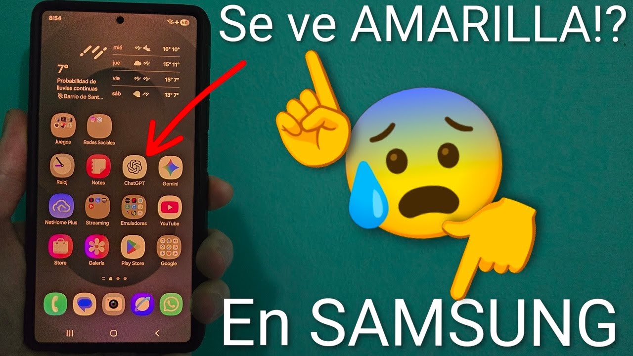 📱🟡 ¡NO ESTÁ ROTO! Soluciona la PANTALLA AMARILLA en Samsung (Es solo un botón)