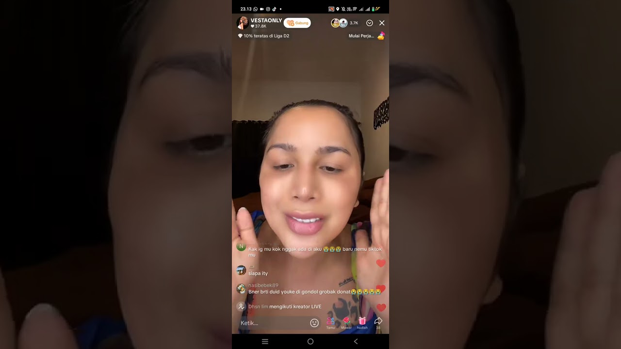 LIVE TIKTOK GEBBY VESTA BAHAS KASUS YOUKE FITRI SALHUTERU DEWI PERSSIK