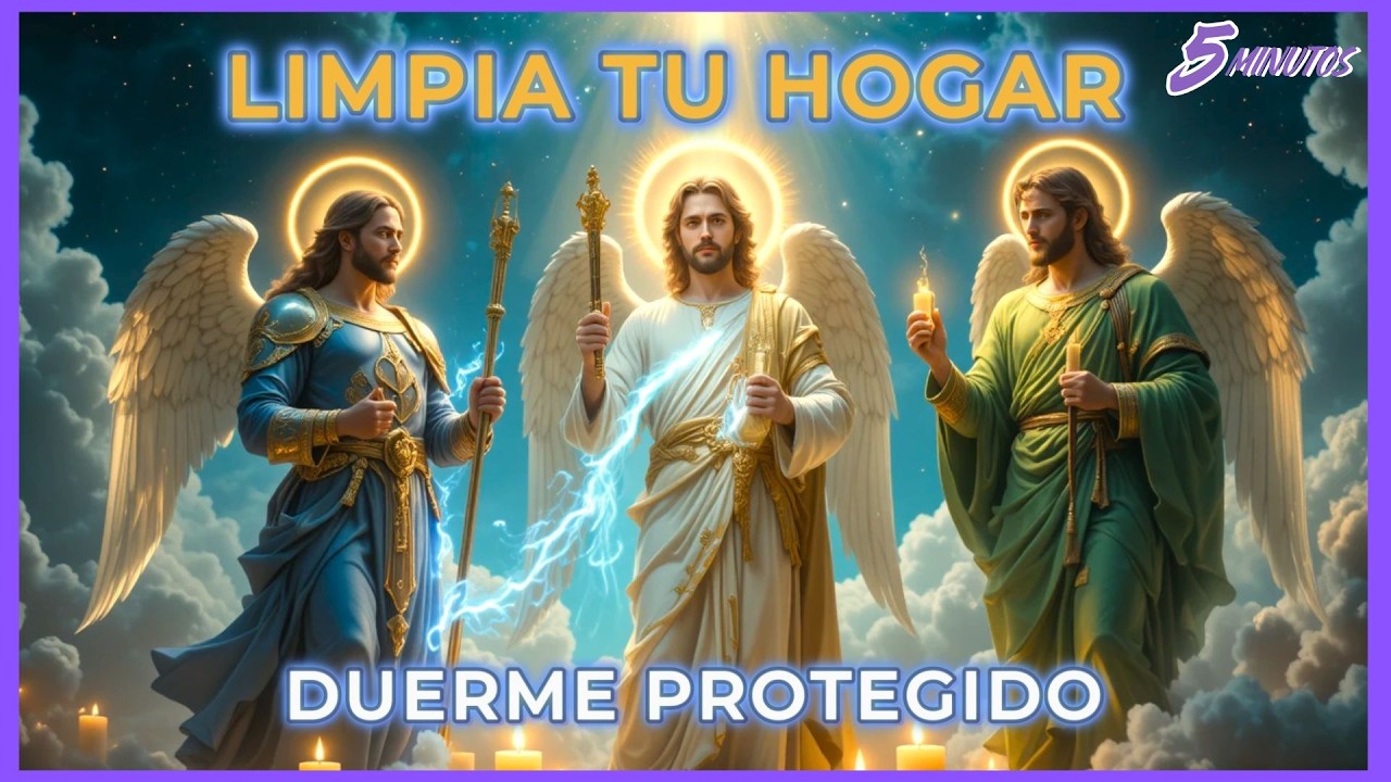 ORACIÓN DE BUENAS NOCHES | Rafael, Miguel y Gabriel | Música cristiana para dormir paz y protección