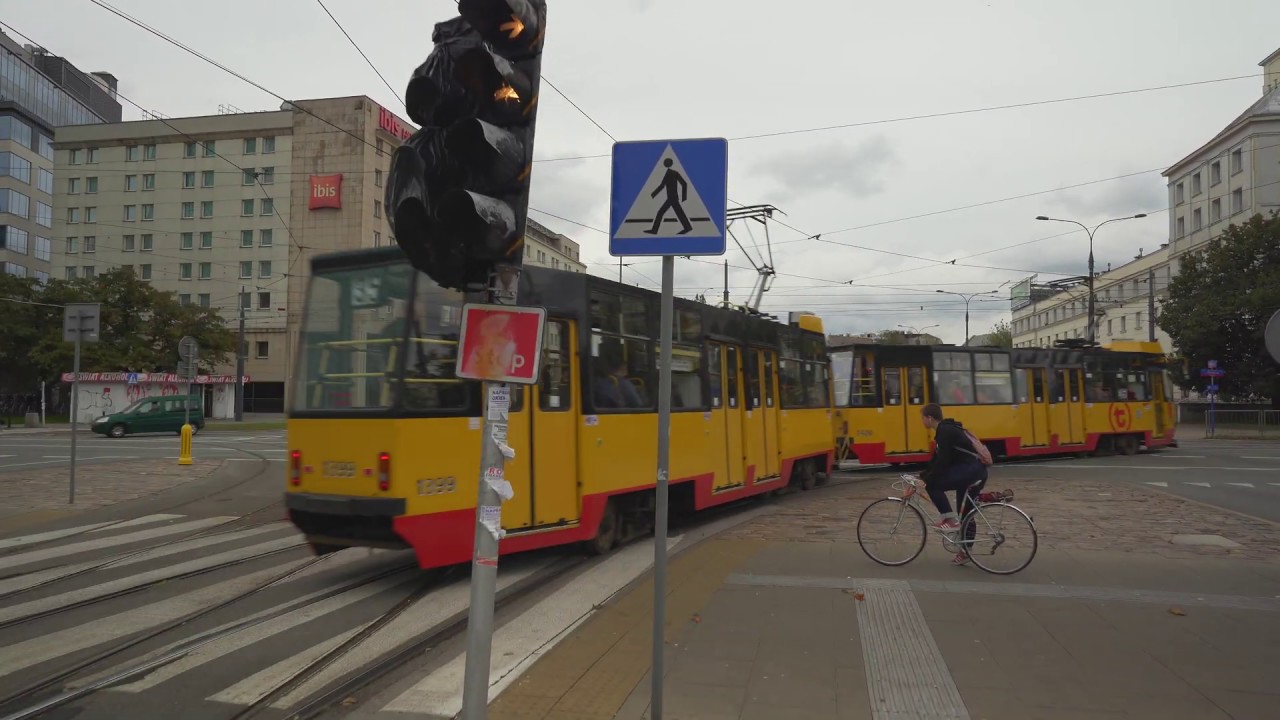 Poland, Warsaw, tram 35 ride from Stawki to Muranowska