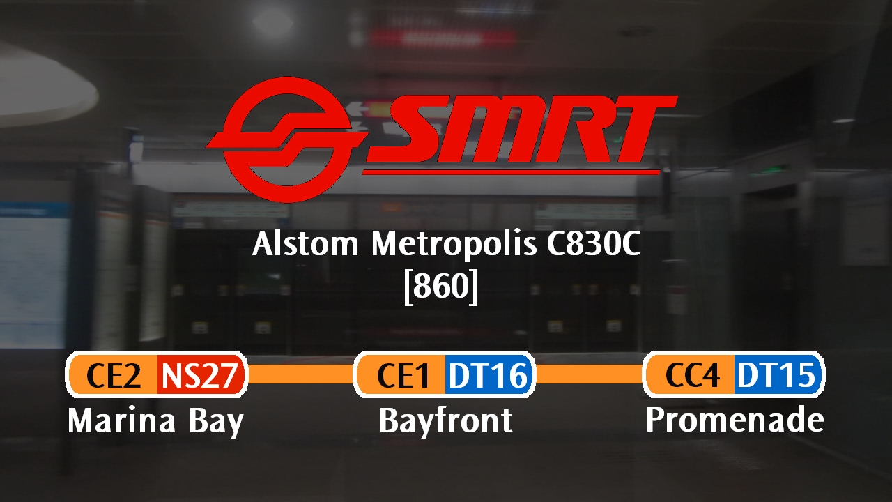 SMRT C830C [860]: Marina Bay → Promenade (» Stadium)